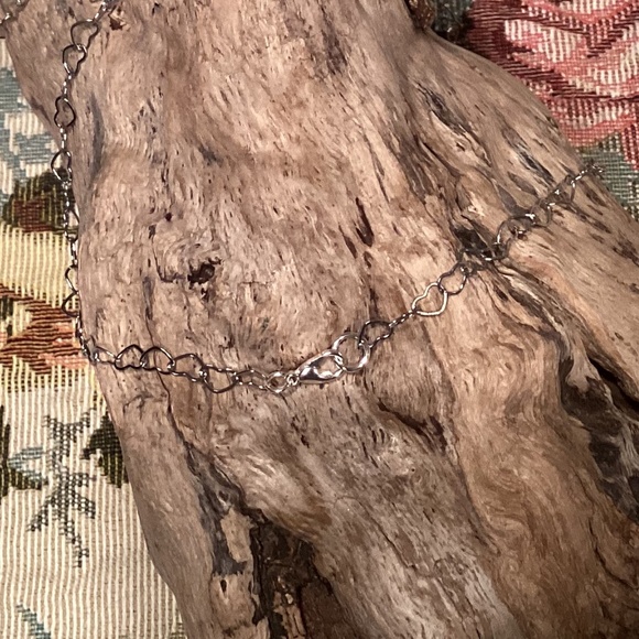 Silver Cut Out Linked Hearts Adjustable Body Belly Chain Waist Chain / Necklace - Picture 2 of 4